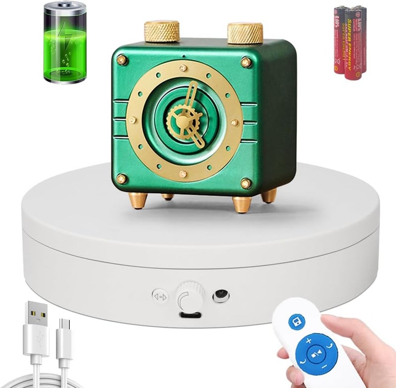 ComXim Knob Speed Adjustment Remote Control Motorized Rotating Display Stand 3d scanner Electric Turntable rotating platform for Photography Shows,Jewelry,Watch,3D Models,Support AAA & charging - Image 1